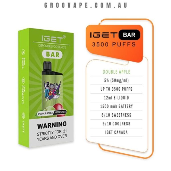 GET Bar 3500 Puffs Double Apple - Image 2