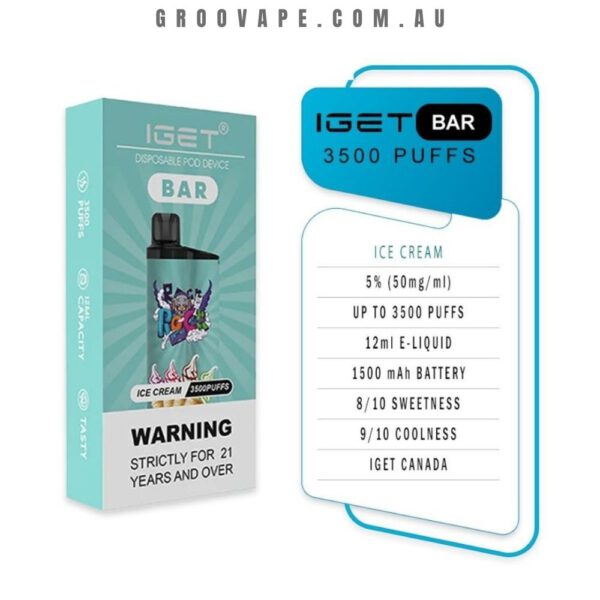 IGET Bar 3500 Puffs Ice Cream - Image 2