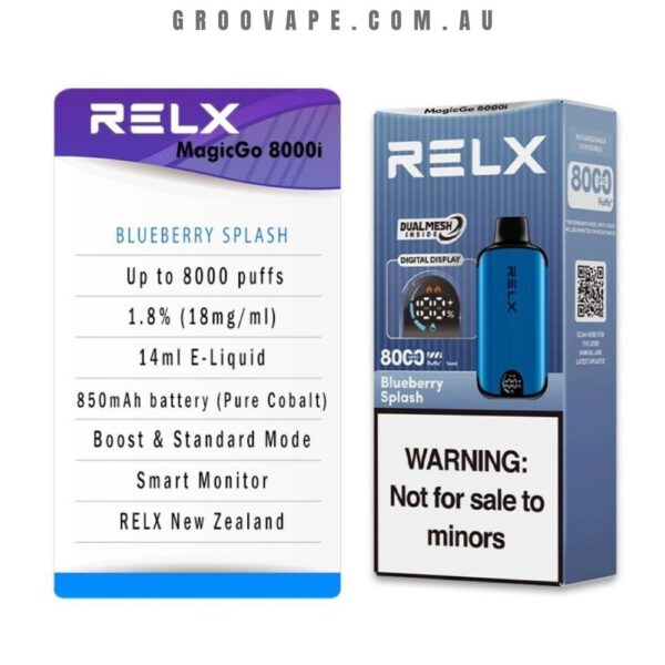 RELX MagicGo 8000 Puffs Blueberry Splash - Image 2