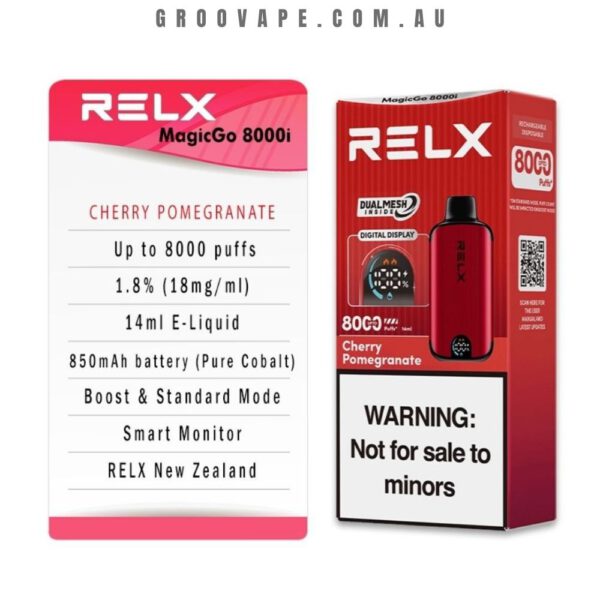 RELX MagicGo 8000 Puffs Cherry Pomegranate - Image 2