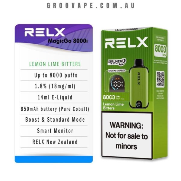 RELX MagicGo 8000 Puffs Lemon Lime Bitters - Image 2