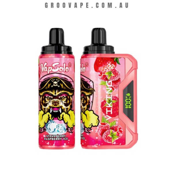 VapSolo 12000 Puffs Strawberry Raspberry Ice